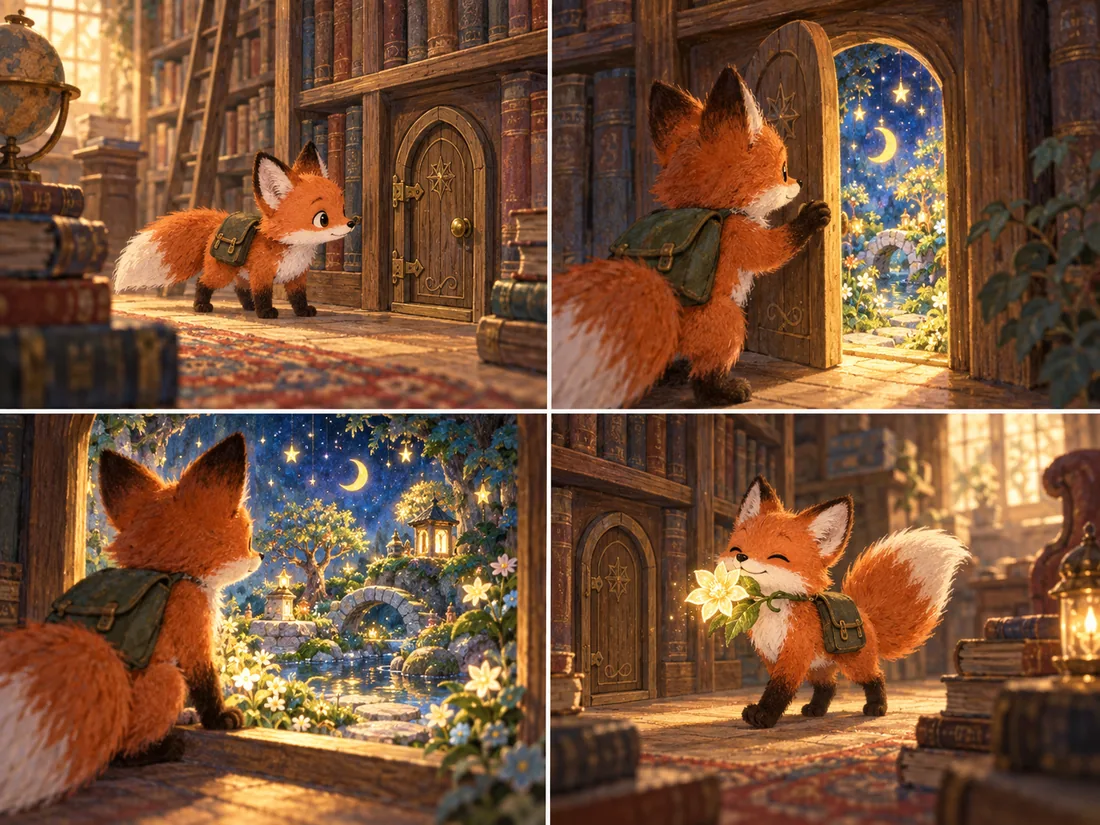 Wordless library story