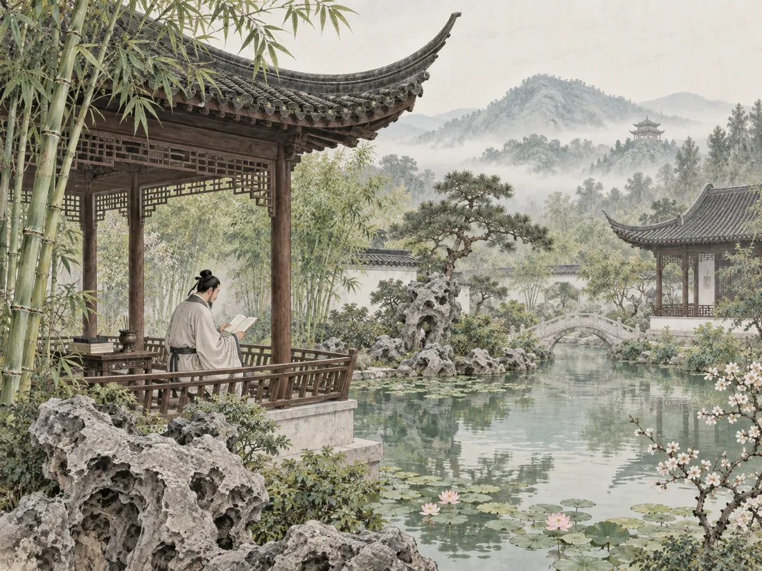 Classical garden painting